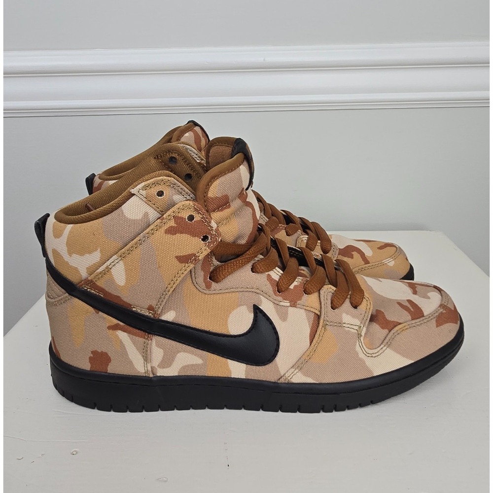 Nike SB‎ Dunk High Pro Desert Camo Men's 8.5 Skateboarding Shoes Zoom Air NWOB